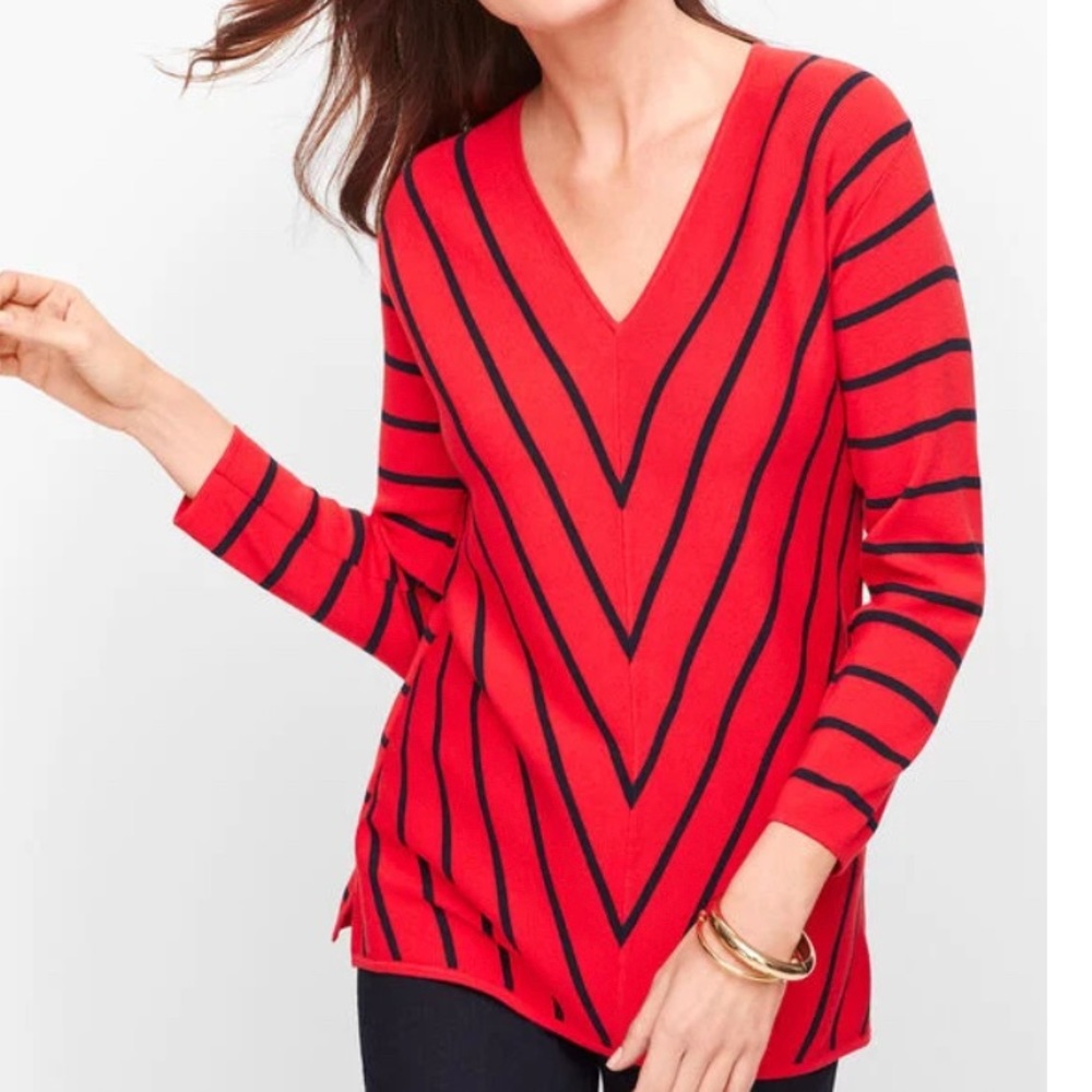Talbots red lightweight sweater